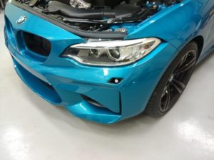 プロテクションフィルム施工 BMW M2 フロントバンパー